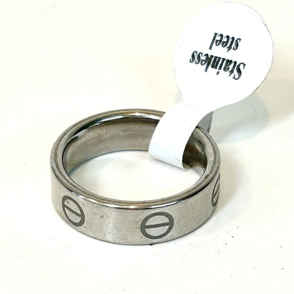 None Jewelry - 🌟NWT Elegant Stainless Steel Unisex Fashion Ring - Size 7 Silver Tone